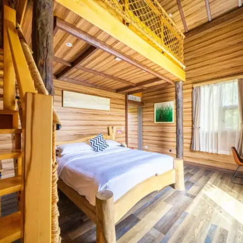 Attic Cabin (Detached Duplex Wooden House)